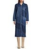 Westbound Asymmetric Color Blocked Denim Mid Shirt Dress, Color:Dakota Montana - Image 1