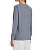 Westbound ULTRA LUXE Athleisure Knit Long Sleeve Crew Neck Side Slit Ultra Luxe Top, Color:Basalt Grey - Image 4