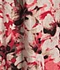 Color:Brisk Botanics - Image 4 - Botanic Floral Print Woven 3/4 Sleeve V-Neck Tie Front Top