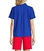 Westbound Perfect Outfit Picks Button Front Point Collar Short Sleeve Camp Top - Image 2