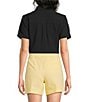 Westbound Perfect Outfit Picks Button Front Y-Neck Short Sleeve Camp Top - Image 2