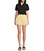Westbound Perfect Outfit Picks Button Front Y-Neck Short Sleeve Camp Top - Image 3