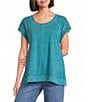 Westbound Cap Sleeve Crew Neck Top - Image 1