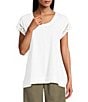 Westbound Cap Sleeve Crew Neck Top - Image 1