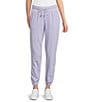 Westbound Coordinating Pull-On Drawstring Jogger Pants, Color:Purple Heather - Image 1