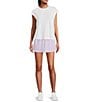 Westbound Crew Neck Sleeveless Pleat Shoulder Top - Image 4