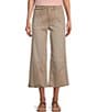Color:Portabella - Image 1 - Crop High Rise Front Patch Pocket Wide Leg Jeans