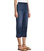 Color:True Blue - Image 4 - Crop High Rise Pull-On Jeans