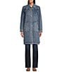 Color:Classic - Image 3 - Denim Long Sleeve Button Front Duster Jacket