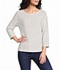 Westbound Dolman 3/4 Sleeve Boat Neck Top - Image 1