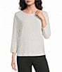 Westbound Dolman 3/4 Sleeve Boat Neck Top - Image 1