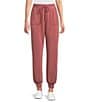 Westbound LUXE Coordinating Drawstring Waist Patch Pocket Jogger Pants, Color:Marsala - Image 1