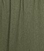 Color:Dusty Olive - Image 4 - Elastic Waist Pull-On Mid Rise Button Side Detail A-Line Skirt