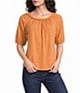 Westbound Elbow Sleeve Crew Neck Knit Top - Image 5