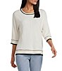 Westbound Heather 3/4 Sleeve Crew Neck Sweater - Image 5
