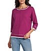 Westbound Heather Long Sleeve Crew Neck Sweater - Image 1