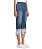 Color:Vibrant Blue - Image 3 - High Rise Flat Front Capri Pull-On Jeans