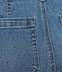 Westbound High Rise Patch Pocket Straight Leg Pull-On Denim Pants - Image 6