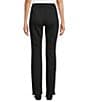 Westbound High Rise Patch Pocket Straight Leg Full Length Pull-On Pants, Color:Black - Image 2