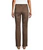 Westbound High Rise Patch Pocket Straight Leg Pull-On Pants, Color:Mocha - Image 2