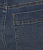 Westbound High Rise Porkchop Pockets Denim Bermuda Shorts, Color:Dark Stone Wash - Image 4