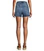 Westbound High Rise Shorts, Color:Gardenia Dark Wash - Image 2