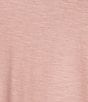 Color:Powder Pink - Image 4 - Short Sleeve Solid Knit Tee Shirt