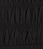 Color:Black - Image 4 - Knit Cap Sleeve Smocked Top