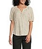 Westbound Knit Elbow Sleeve Henley Top - Image 5