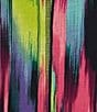 Color:Shattered Prism - Image 4 - Knit Short Sleeve V-Neck Printed Top
