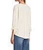 Westbound Knit Solid 3/4 Bell Sleeve V-Neck Top - Image 4