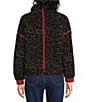 Westbound Leopard Spots Long Sleeve Sherpa Half Zip Jacket - Image 2
