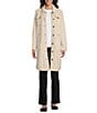Color:Natural - Image 3 - Long Sleeve Button Front Duster Jacket