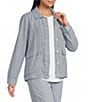 Westbound Long Sleeve Button Front Linen-Blend Jacket - Image 1