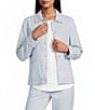 Westbound Linen-Blend Long Sleeve Button Front Jacket - Image 1
