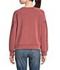 Westbound Long Sleeve Crew Neck Pleated Pullover, Color:Marsala - Image 2
