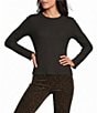 Westbound Long Sleeve Crew Neck Ribbed Top - Image 1