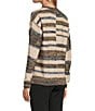 Westbound Long Sleeve Crew Neck Sweater, Color:Black Stripe - Image 4