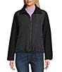 Westbound Long Sleeve Drop Shoulder Zip-Front Quilted Jacket, Color:Black - Image 2