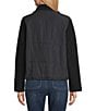 Westbound Long Sleeve Drop Shoulder Zip-Front Quilted Jacket, Color:Black - Image 3