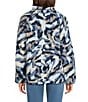 Westbound Long Sleeve Snap-Front Jacket, Color:Blue/Cream Multi - Image 2