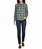 Westbound Long Sleeve Y-Neck Button Front Blouse - Image 3