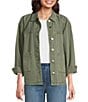 Westbound Long Sleeved Button Front Jacket, Color:Dusty Olive - Image 1