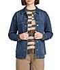 Westbound Long Sleeved Button Front Denim Jacket, Color:Light Wash Indigo - Image 1