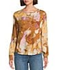 Westbound Mocha Autumn Blur Long Sleeve Crew Neck Pullover, Color:Mocha Autumn Blur - Image 1