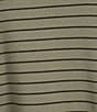 Westbound Olive Stripe Long Sleeve Crew Neck Pullover, Color:Olive Stripe - Image 4