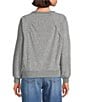 Westbound Petite Crewneck Long Sleeve Pullover Top, Color:Heather Charcoal - Image 2