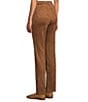 Westbound Petite High Rise Patch Pocket Straight Leg Pull-On Pants, Color:Cognac - Image 4