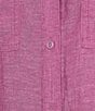 Westbound Petite Size 3/4 Roll-Tab Sleeve Point Collar Y-Neck Button Front Shirt, Color:Vivid Viola - Image 6