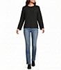 Westbound Petite Size 3/4 Sleeve Crew Neck Sweater - Image 6